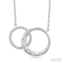ASHI Mosaic Circle Interlock Diamond Fashion Pendant 914H8PPTGPDWG