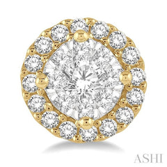 ASHI Round Shape Halo Lovebright Essential Diamond Earrings 915A5PPFGERYW