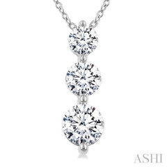 ASHI 3 Stone Diamond Fashion Pendant 915G1PPFGPDWG