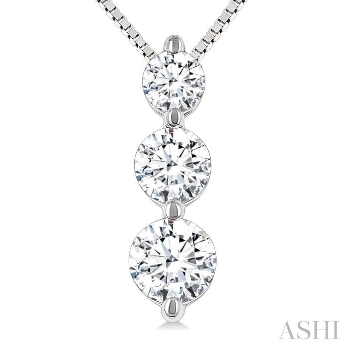 ASHI 3 Stone Diamond Fashion Pendant 915G6PPFGPDWG