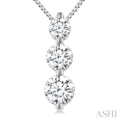 ASHI 3 Stone Diamond Fashion Pendant 915G6PPFGPDWG