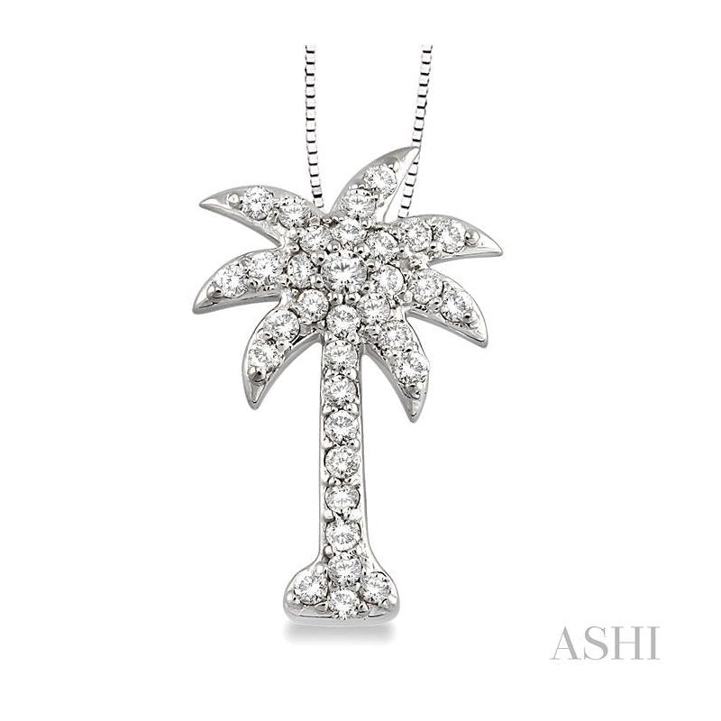 ASHI Palm Tree Diamond Fashion Pendant 63713PPFXPDWG