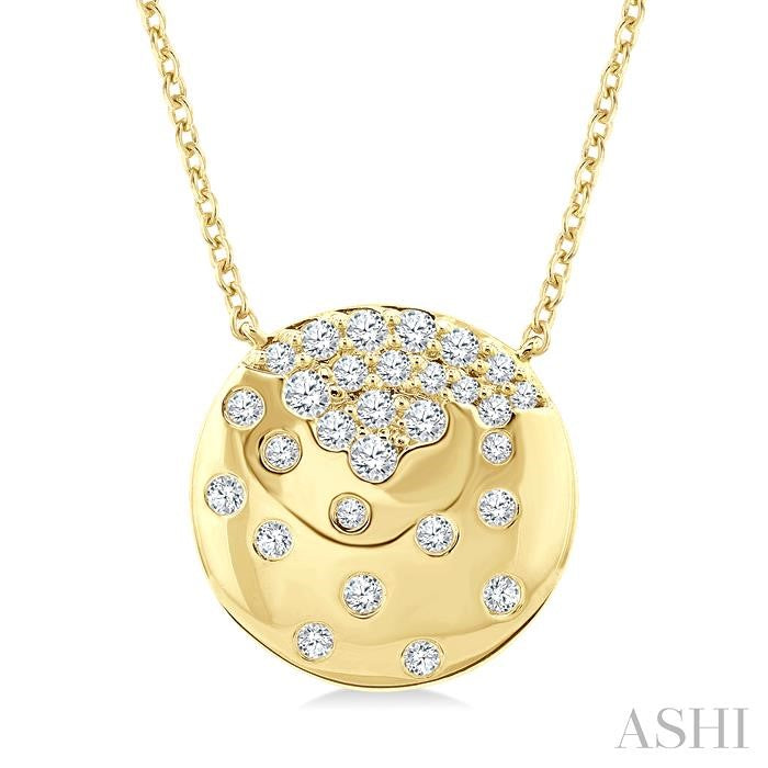 ASHI Mosaic Circle Diamond Fashion Pendant 916H7PPTGPDYG