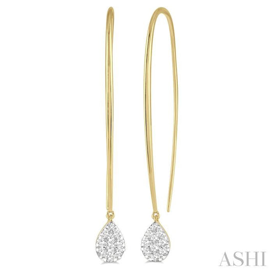 ASHI Pear Shape Lovebright Essential Diamond Earrings 917A5PPFGERYW