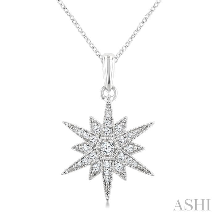 ASHI Star Diamond Fashion Pendant 917H6PPTGPDWG
