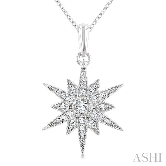 ASHI Star Diamond Fashion Pendant 917H6PPTGPDWG
