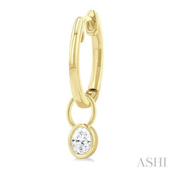 ASHI Oval Shape Bezel Set Diamond Huggie Fashion Earrings 918F5PPFGERYG-OV