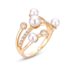 Parkplace Pearls 14KT Yellow Gold Akoya Pearl Ring 919013/AA-7