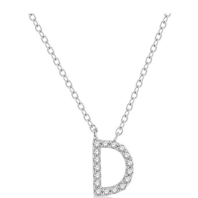 Parkplace Jewelers Block 'D' Initial Diamond Pendant 912F9PPTSPDWG-D