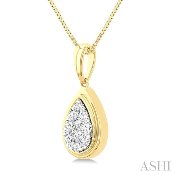 ASHI Pear Shape Lovebright Diamond Fashion Pendant 919C6PPFGPDYW-PR