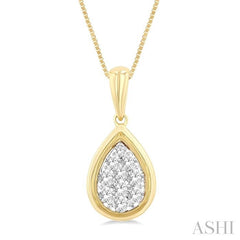 ASHI Pear Shape Lovebright Diamond Fashion Pendant 919C6PPFGPDYW-PR