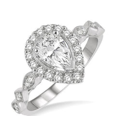 Parkplace Jewelers Pear Shape Halo Diamond Engagement Ring 221L2PPFHWG-LE