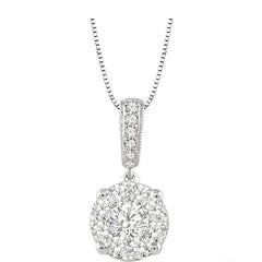 Parkplace Jewelers Round Shape Lovebright Essential Diamond Pendant 94893PPFVPDWG