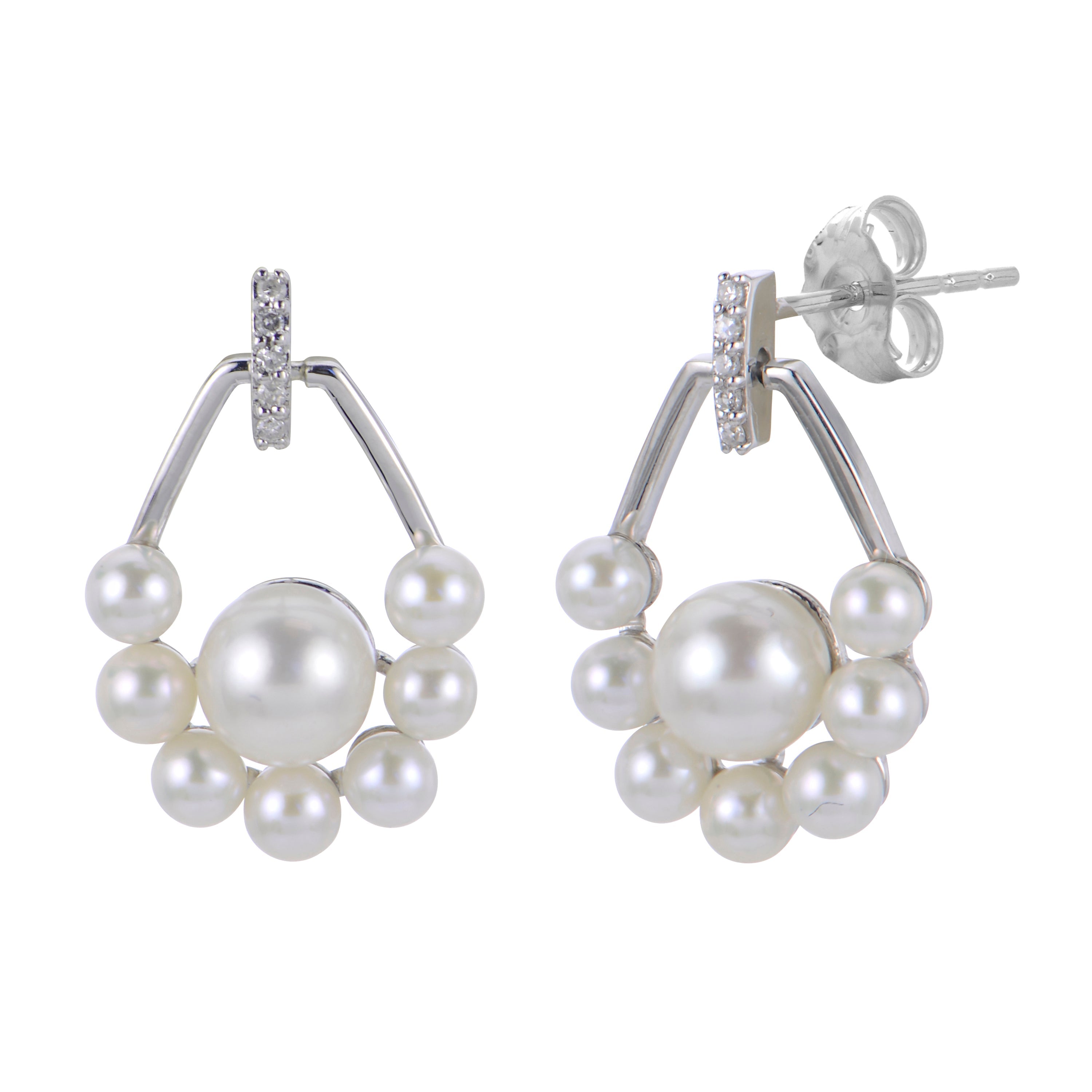 Parkplace Pearls 14KT White Gold Freshwater Pearl Earring 921921/FWWHAA
