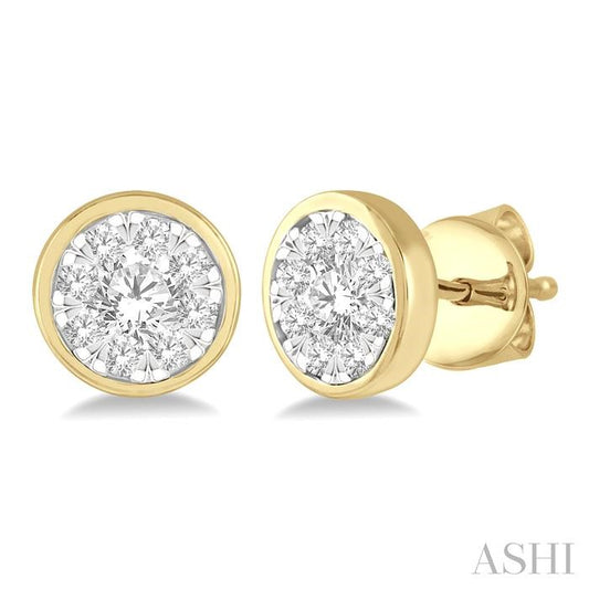 ASHI Round Shape Lovebright Essential Diamond Stud Earrings 921B1PPFGERYW
