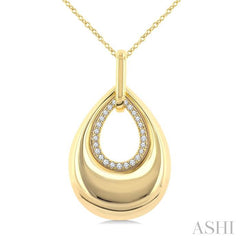 ASHI Bold Drop Diamond Fashion Pendant 921H8PPTGPDYG