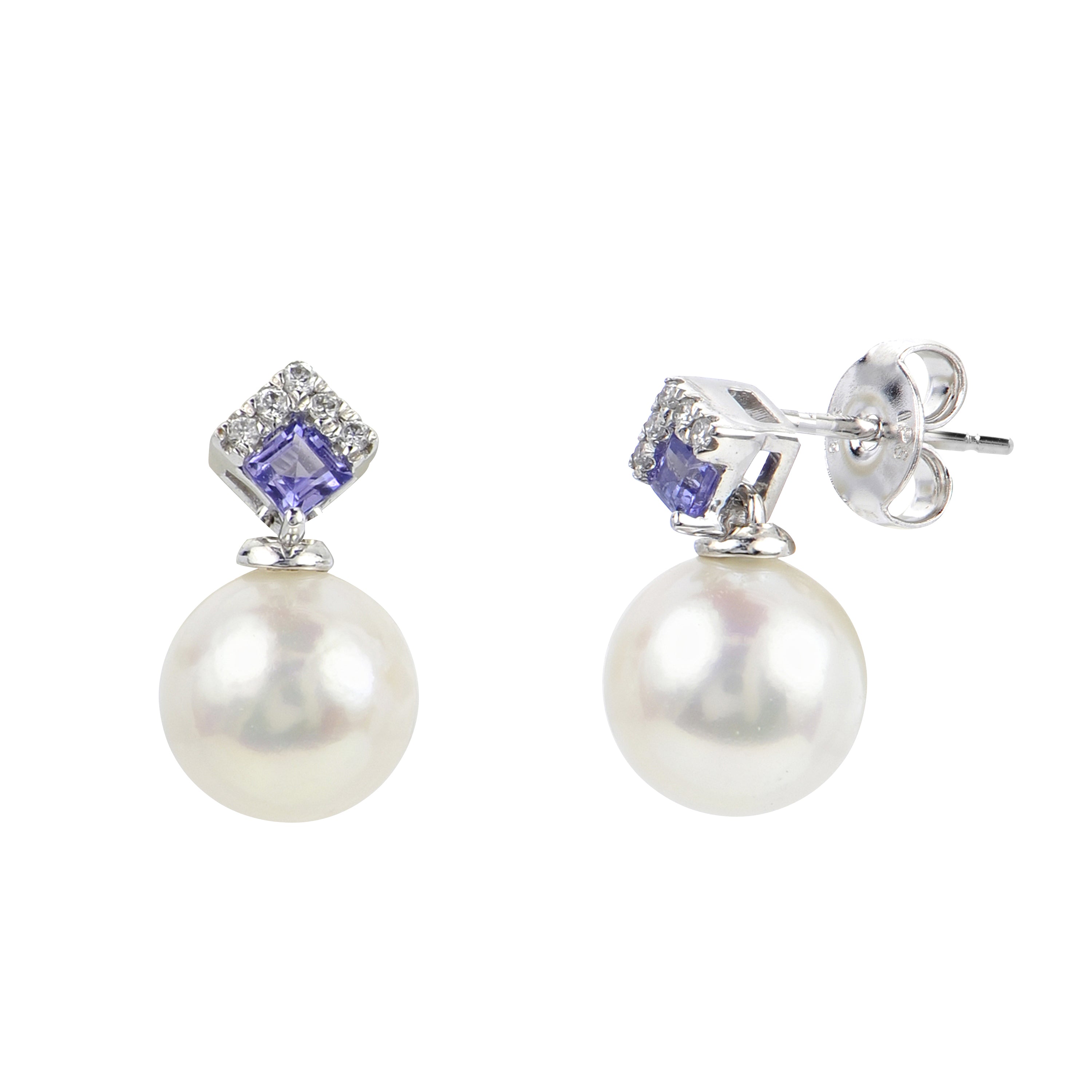 Parkplace Pearls 14KT White Gold Freshwater Pearl Earring 922070/WHAA