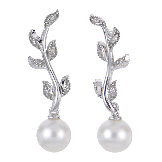 Parkplace Pearls 14KT White Gold Freshwater Pearl Earring 922091/FWWH-AA