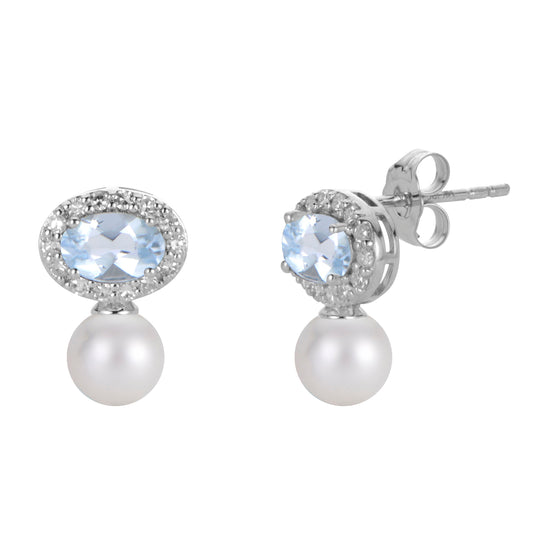 Parkplace Pearls 14KT White Gold Freshwater Pearl Earring 922154/FWWHAA