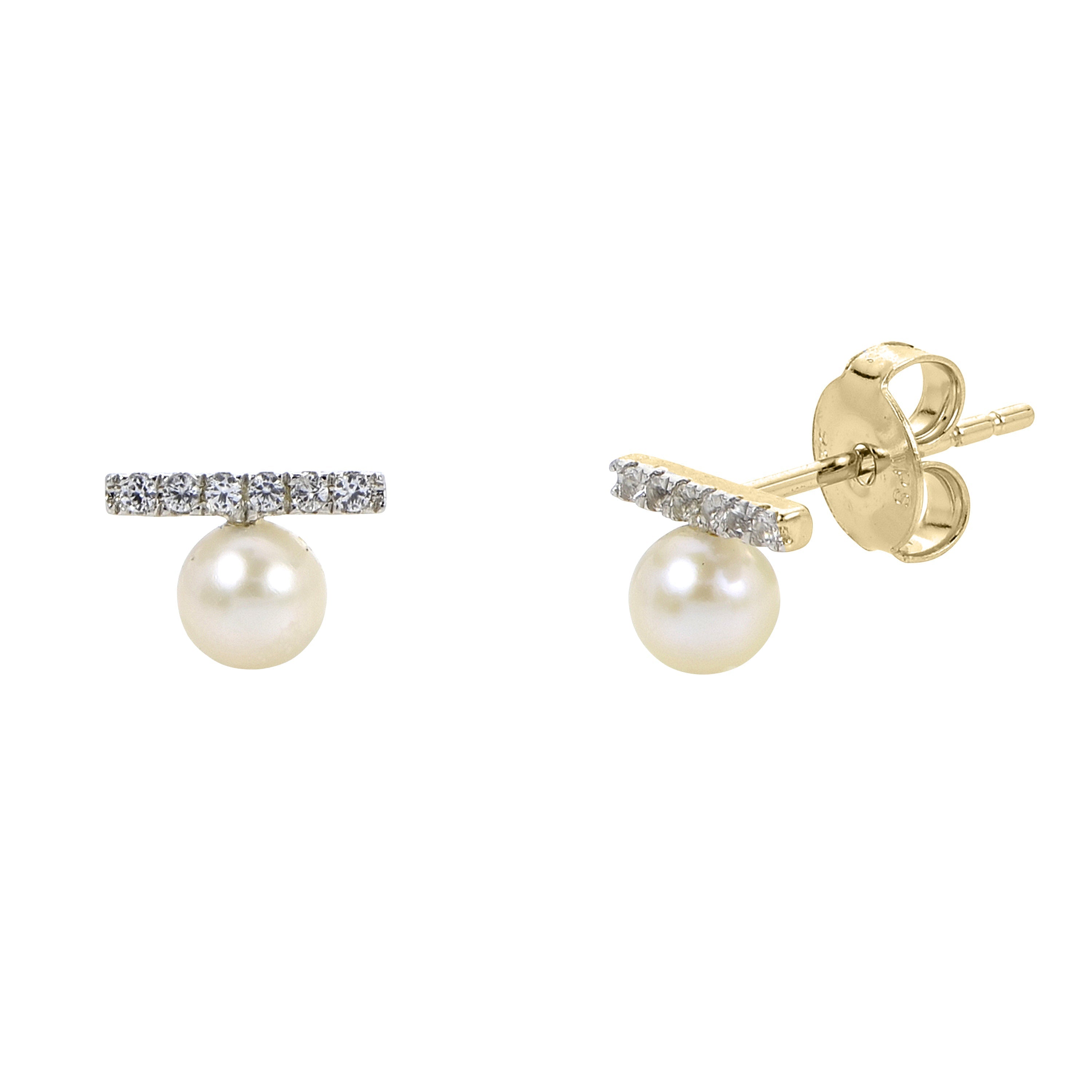 Parkplace Pearls 14KT Yellow Gold Freshwater Pearl Earring 922223/FW