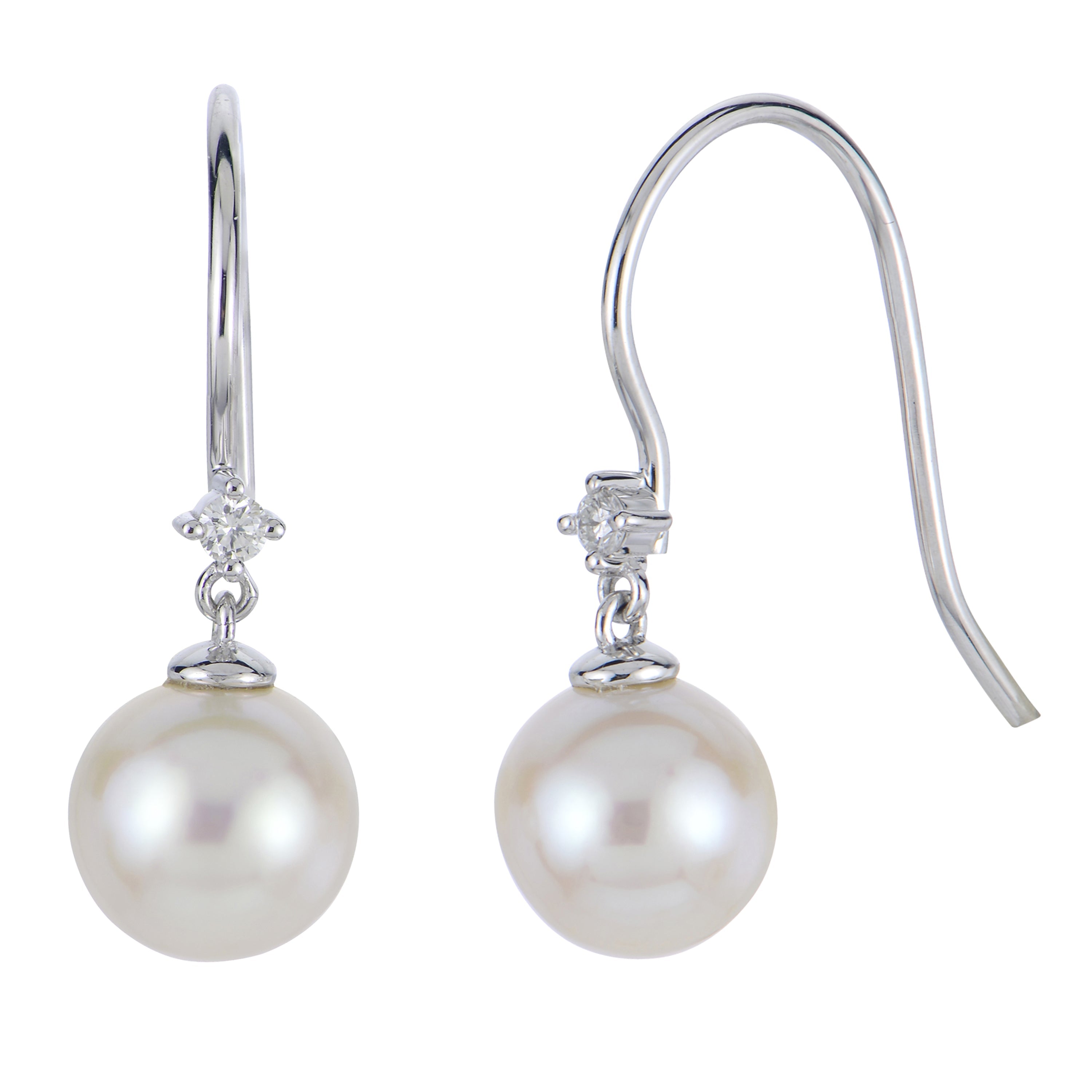 Parkplace Pearls 14KT White Gold Freshwater Pearl Earring 922764/FWWH-AA