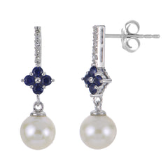 Parkplace Pearls 14KT White Gold Freshwater Pearl Earring 922893/FWWH-AA