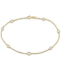 Parkplace Jewelers Rose Cut Diamond Station Chain Bracelet 704AUPPFHYG