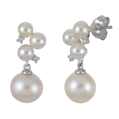Parkplace Pearls 14KT White Gold Freshwater Pearl Earring 923092/FWWH-AA
