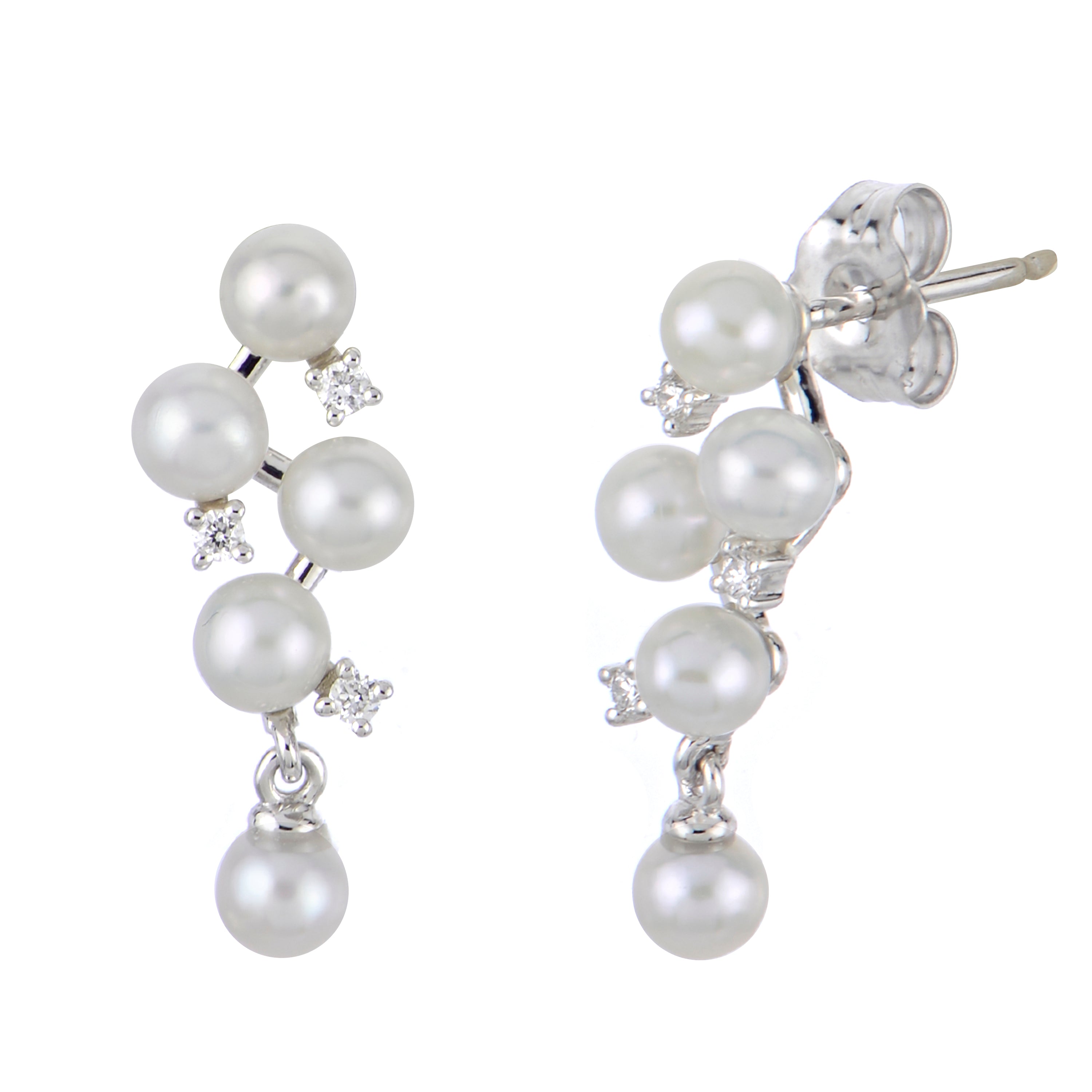 Parkplace Pearls 14KT White Gold Freshwater Pearl Earring 923395/FWWH-AA