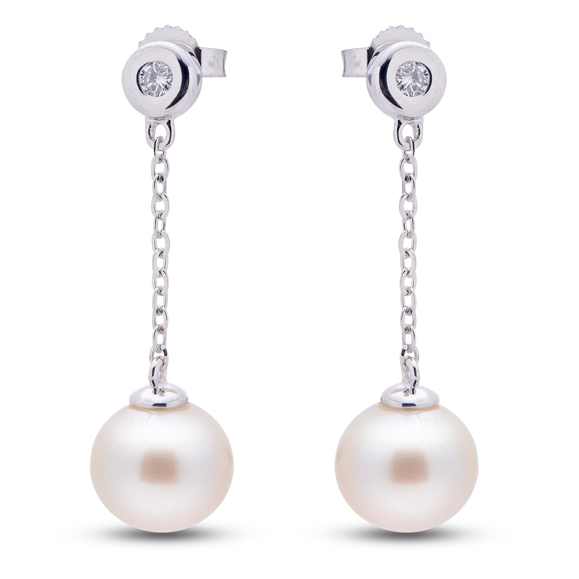 Parkplace Pearls 14KT White Gold Freshwater Pearl Earring 924705/AAWH