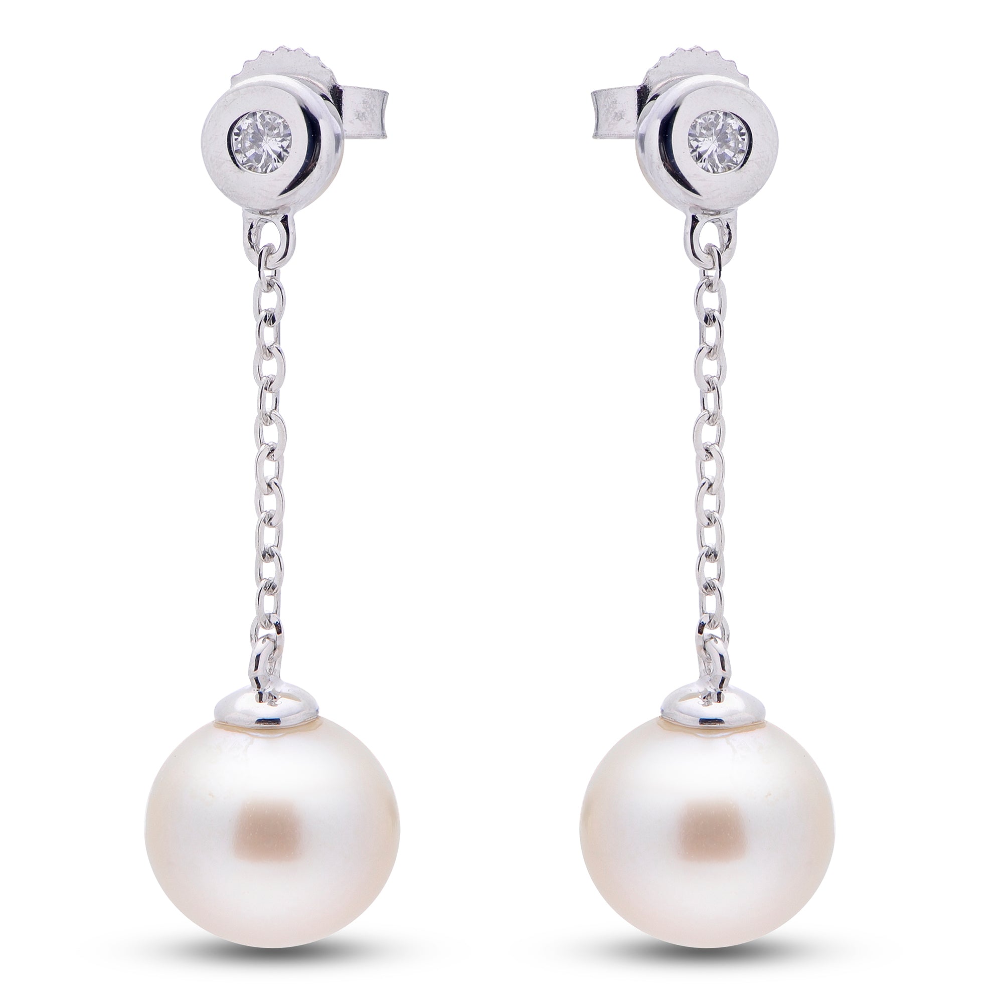 Parkplace Pearls 14KT White Gold Freshwater Pearl Earring 924705/WH