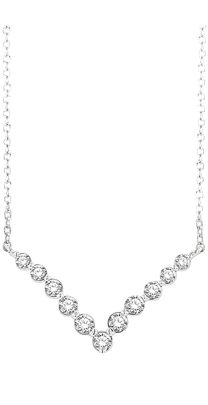 Parkplace Jewelers Chevron Diamond Necklace 996JQPPFGNKWG