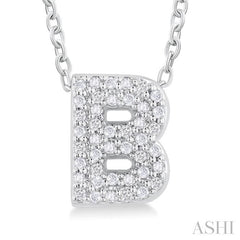 ASHI Bubble 'B' Initial Diamond Pendant 924F8PPTSPDWG-B