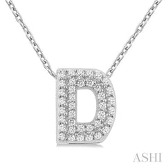 ASHI Bubble 'D' Initial Diamond Pendant 924F8PPTSPDWG-D