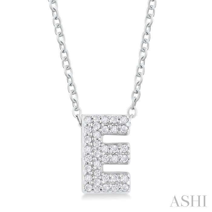 ASHI Bubble 'E' Initial Diamond Pendant 924F8PPTSPDWG-E