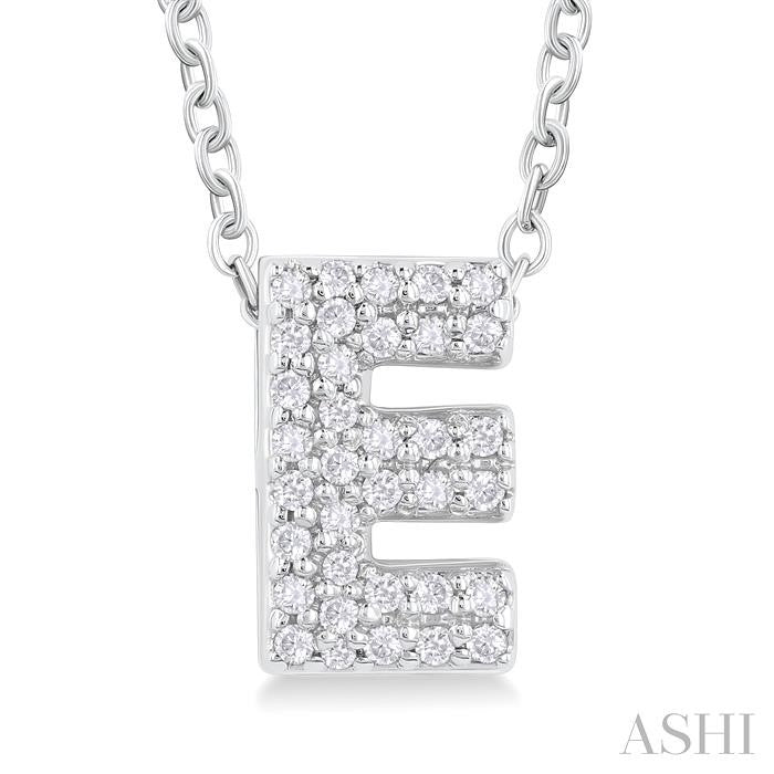ASHI Bubble 'E' Initial Diamond Pendant 924F8PPTSPDWG-E