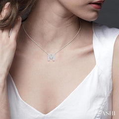 ASHI Bubble 'M' Initial Diamond Pendant 924F8PPTSPDWG-M