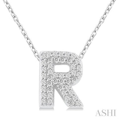 ASHI Bubble 'R' Initial Diamond Pendant 924F8PPTSPDWG-R