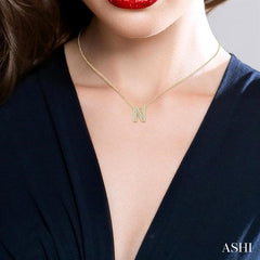 ASHI Bubble 'N' Initial Diamond Pendant 924F8PPTSPDYG-N