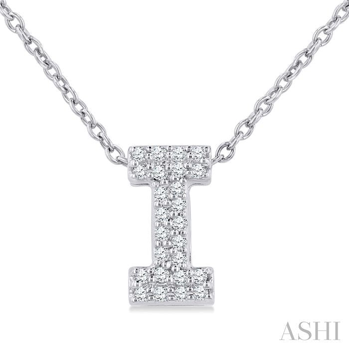 ASHI Bubble 'I' Initial Diamond Pendant 924F9PPTSPDWG-I