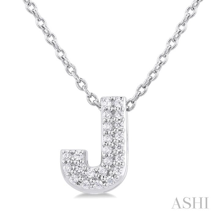 ASHI Bubble 'J' Initial Diamond Pendant 924F9PPTSPDWG-J