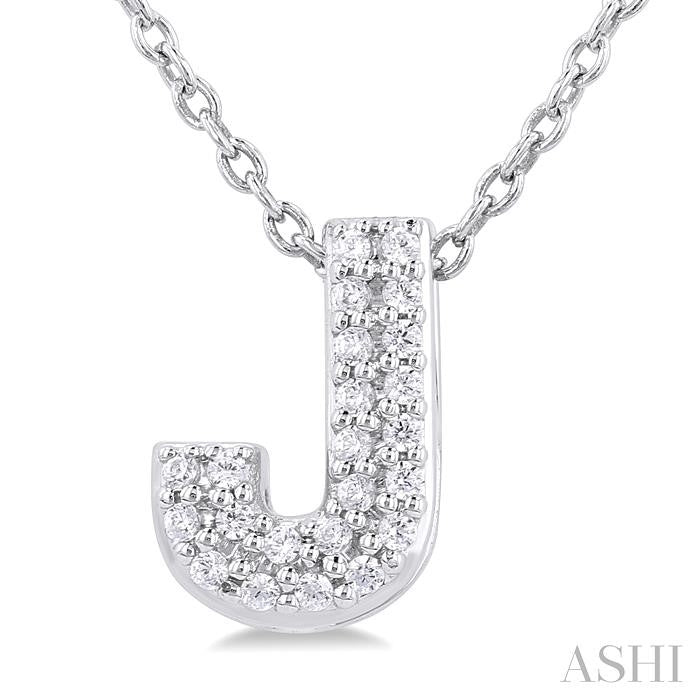 ASHI Bubble 'J' Initial Diamond Pendant 924F9PPTSPDWG-J