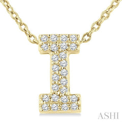 ASHI Bubble 'I' Initial Diamond Pendant 924F9PPTSPDYG-I