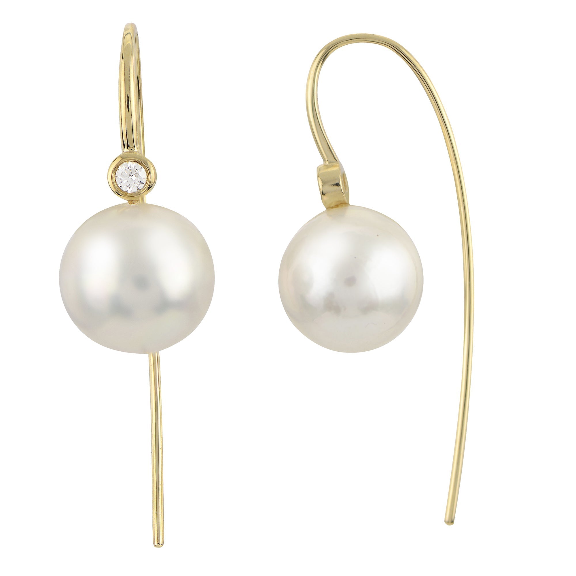 Parkplace Pearls 14KT Yellow Gold Freshwater Pearl Earring 925987/WHT