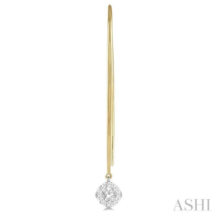 ASHI Cushion Shape Lovebright Essential Diamond Earrings 925A3PPFGERYW