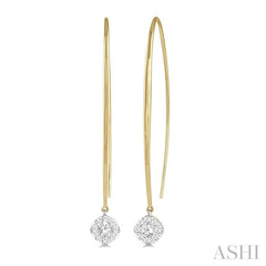 ASHI Cushion Shape Lovebright Essential Diamond Earrings 925A5PPFGERYW