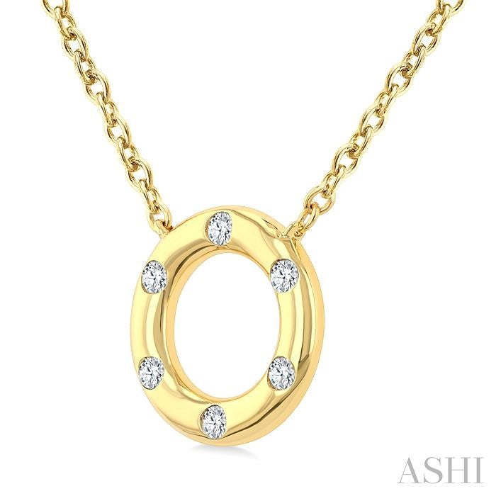 ASHI Circle Petite Diamond Fashion Pendant 925G8PPTGPDYG