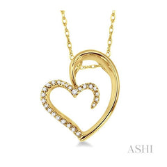 ASHI Heart Shape Diamond Fashion Pendant 93688PPFXPDYG