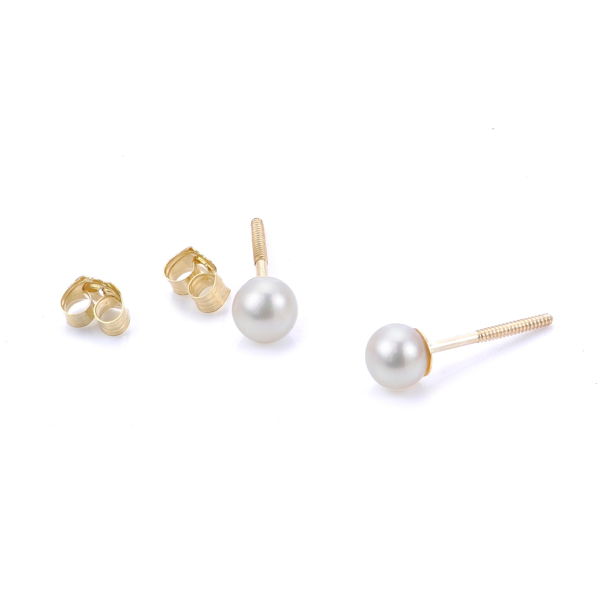 Parkplace Pearls Children's 14KT Yellow Gold Freshwater Pearl Earring 926051/FWAA