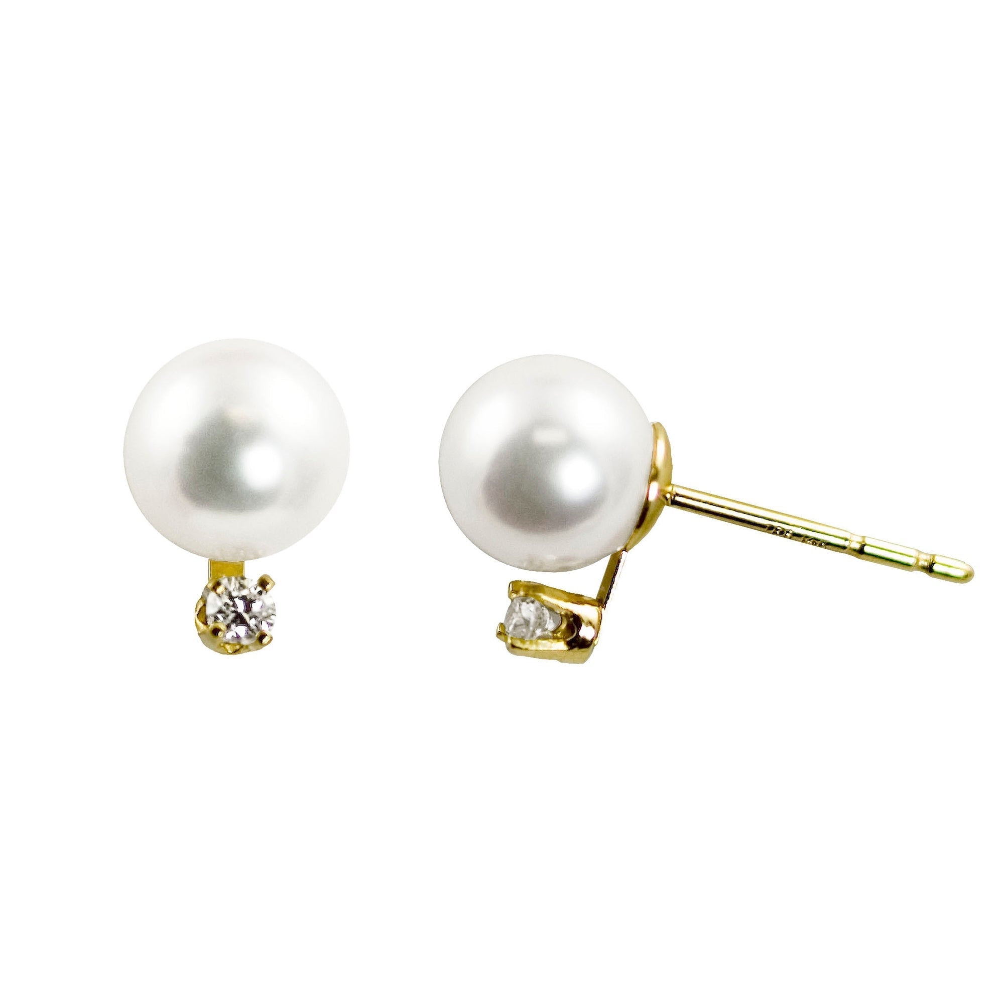 Parkplace Pearls 14KT Yellow Gold Akoya Pearl Earring 926514/AA